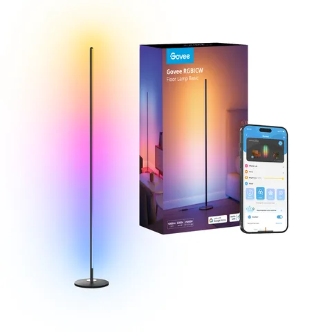 Govee RGBICW smart corner floor lamp