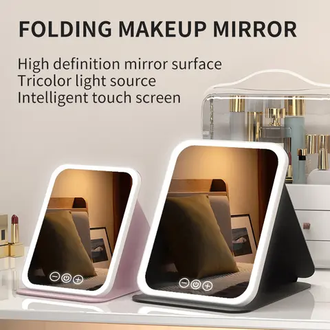 Dimmable LED makeup mirror
