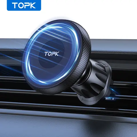 Magnetic car phone mount